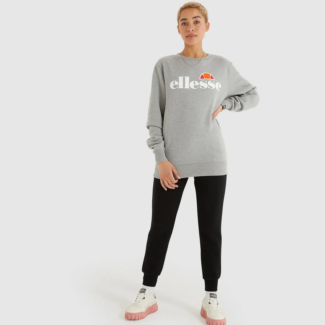 Ellesse Agata Sweatshirt Grau Meliert für Damen>Damen Hoodies & Sweatshirts