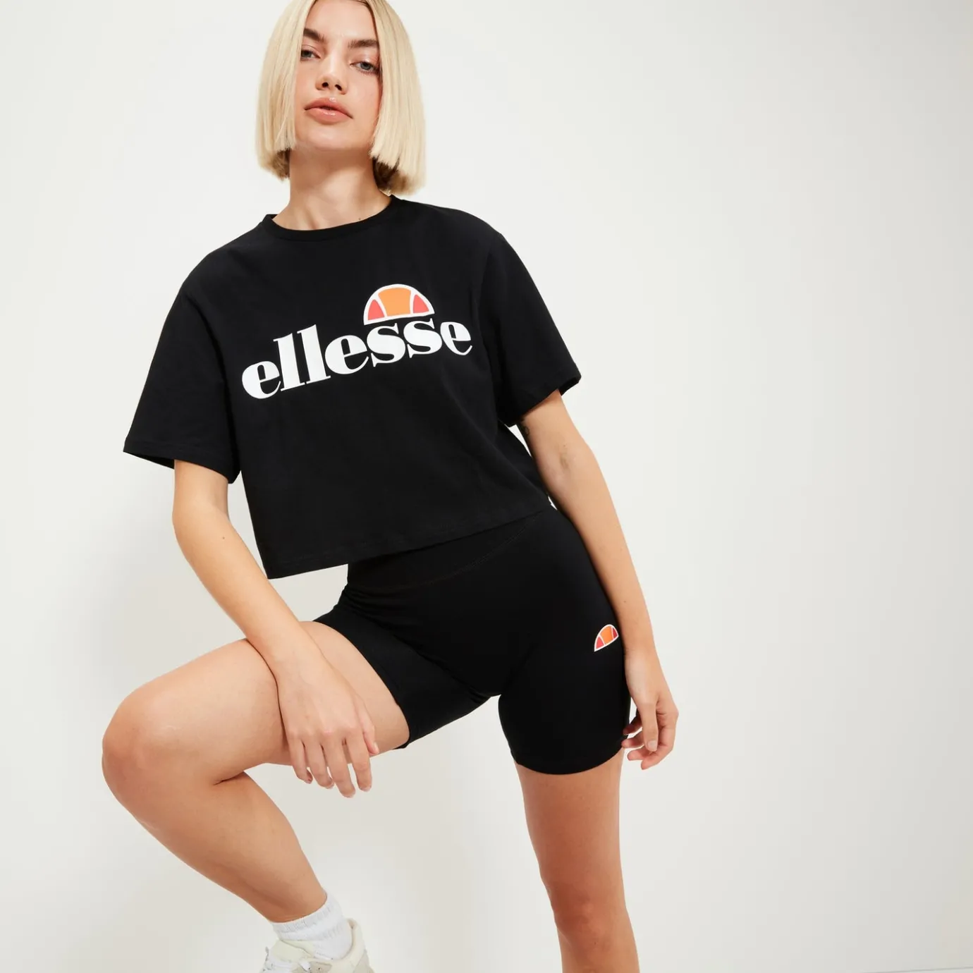 Ellesse Crop-T-Shirt Alberta für Damen Schwarz>Damen Tops