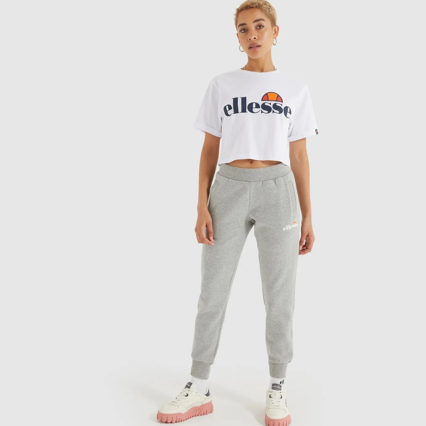 Ellesse Crop-T-Shirt Alberta für Damen Weiß>Damen Tops