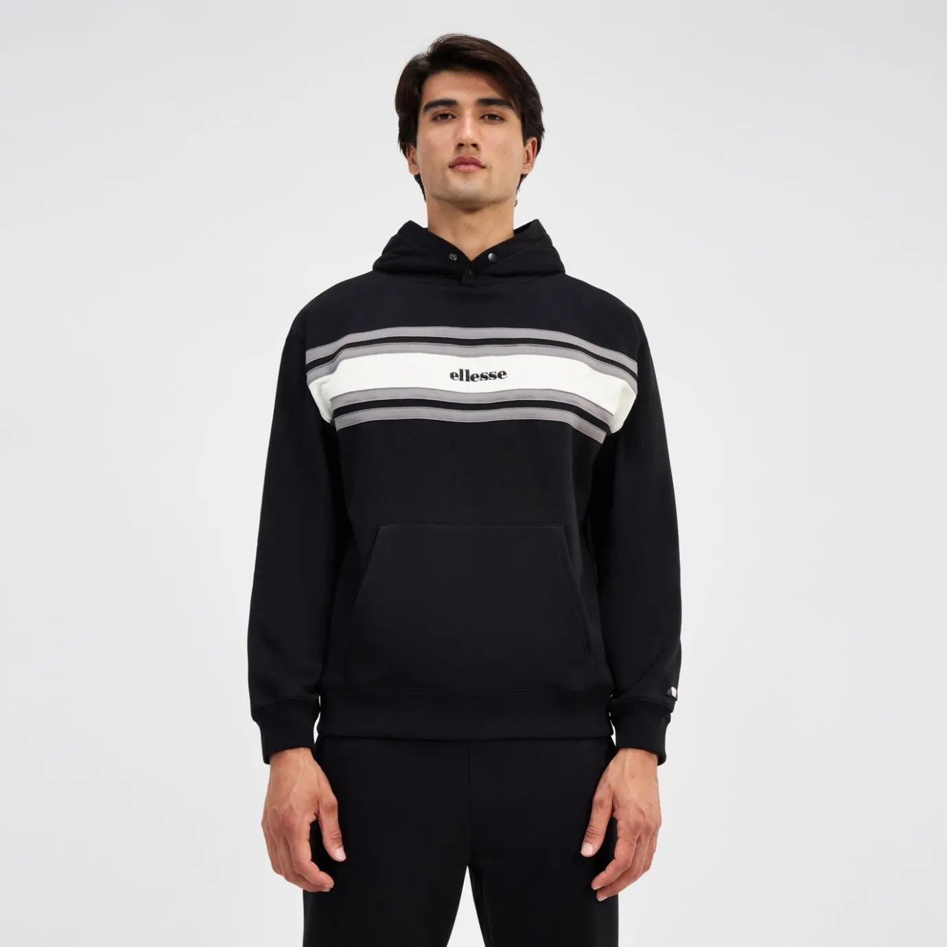 Ellesse Kapuzenpullover Guspini OH für Herren Schwarz>Herren Hoodies & Sweatshirts