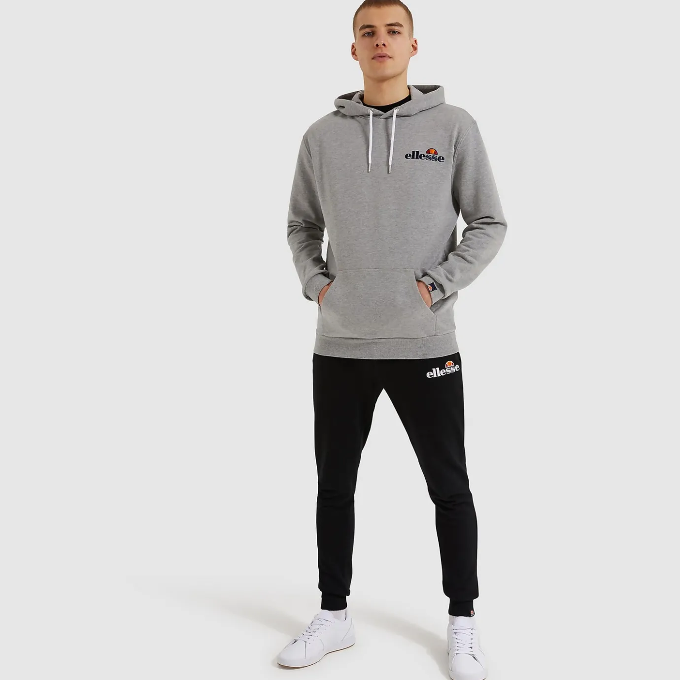 Ellesse Primero Kapuzenpullover Grau meliert für Herren>Herren Hoodies & Sweatshirts