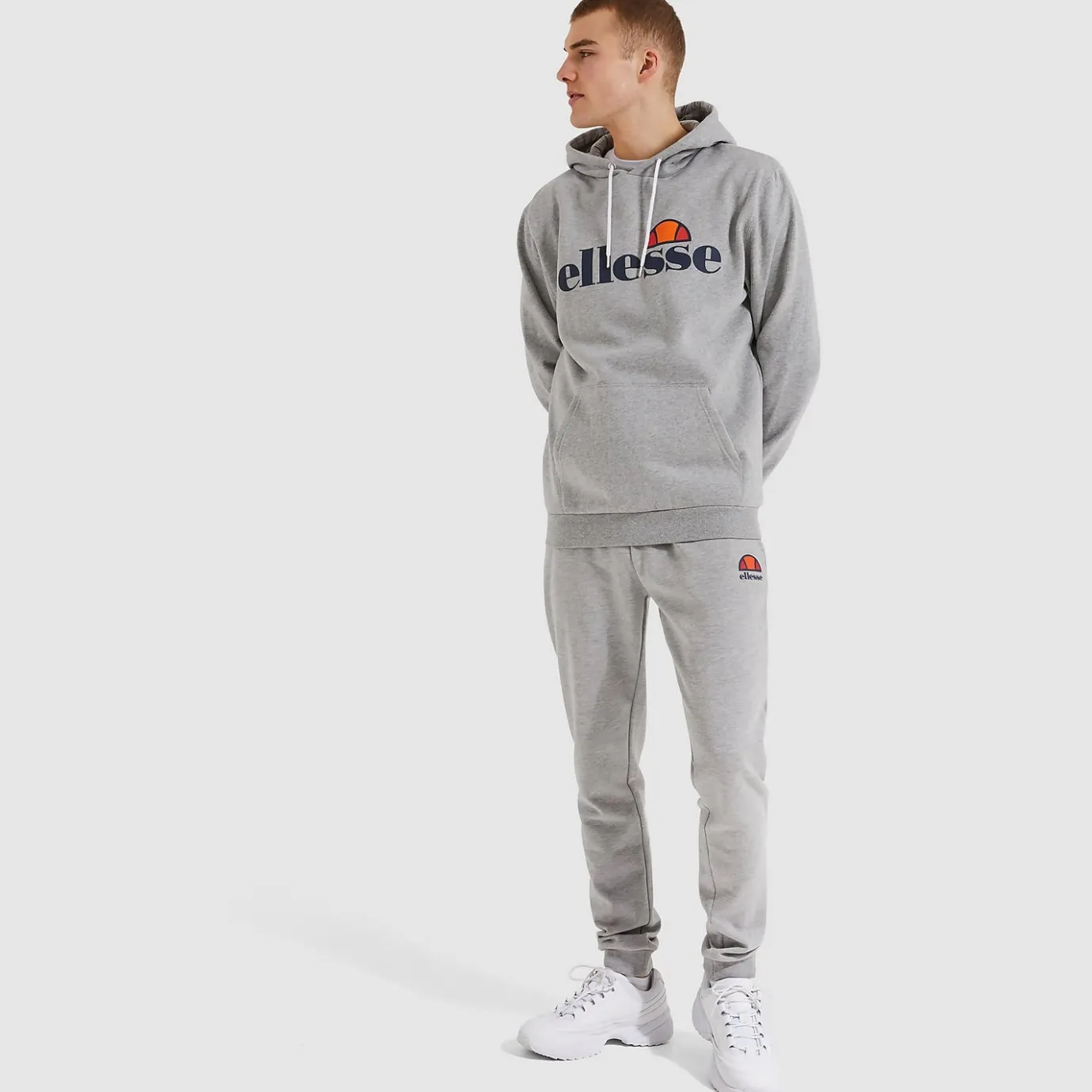 Ellesse SL Gottero Kapuzenpullover Grau Meliert für Herren>Herren Hoodies & Sweatshirts