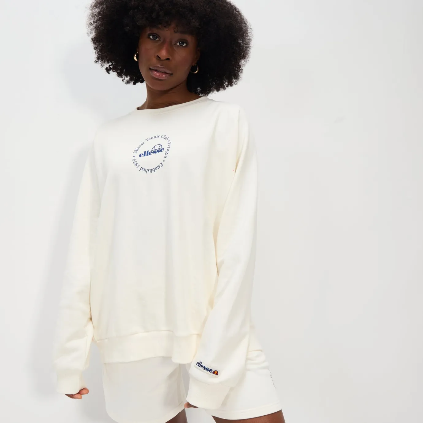 Ellesse Sweatshirt Voliero CC für Herren Cremeweiß>Herren Hoodies & Sweatshirts