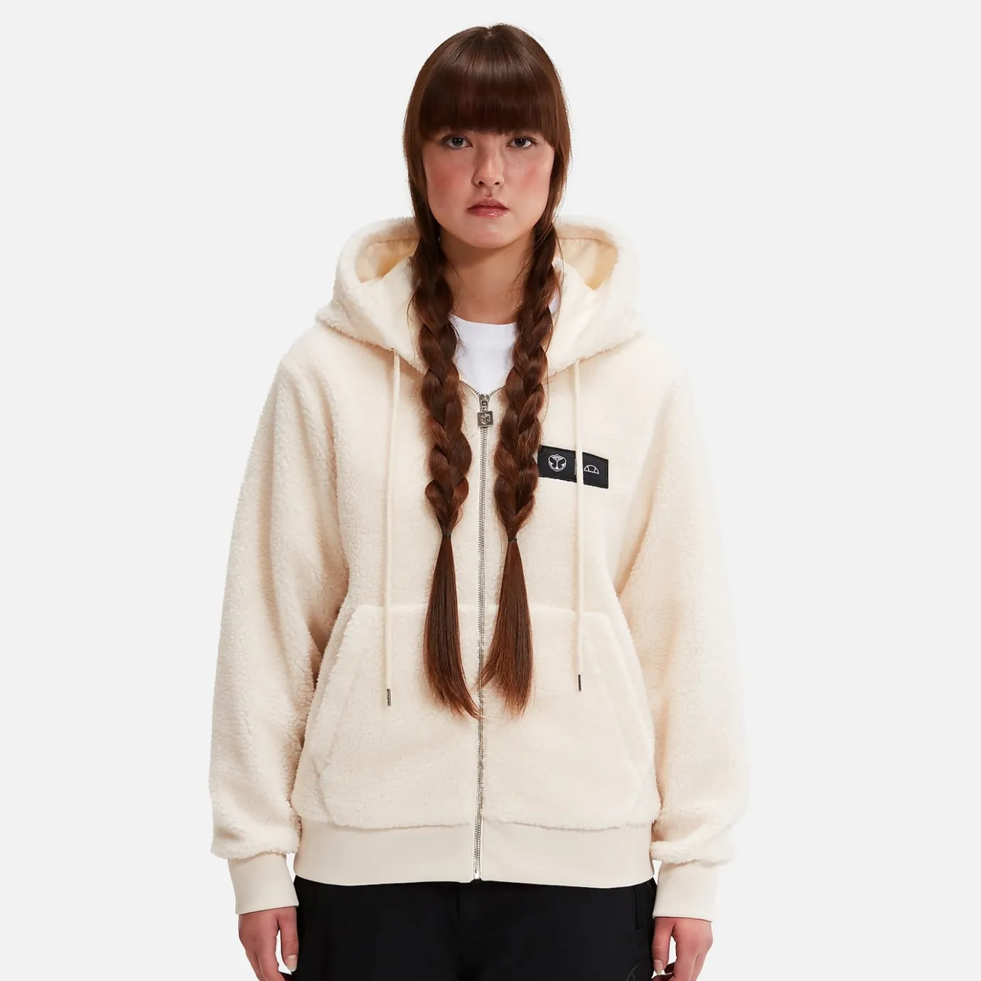 Ellesse Tomorrowland X Fleece-Kapuzenpullover Creme>Damen Hoodies & Sweatshirts | Hoodies & Sweatshirts
