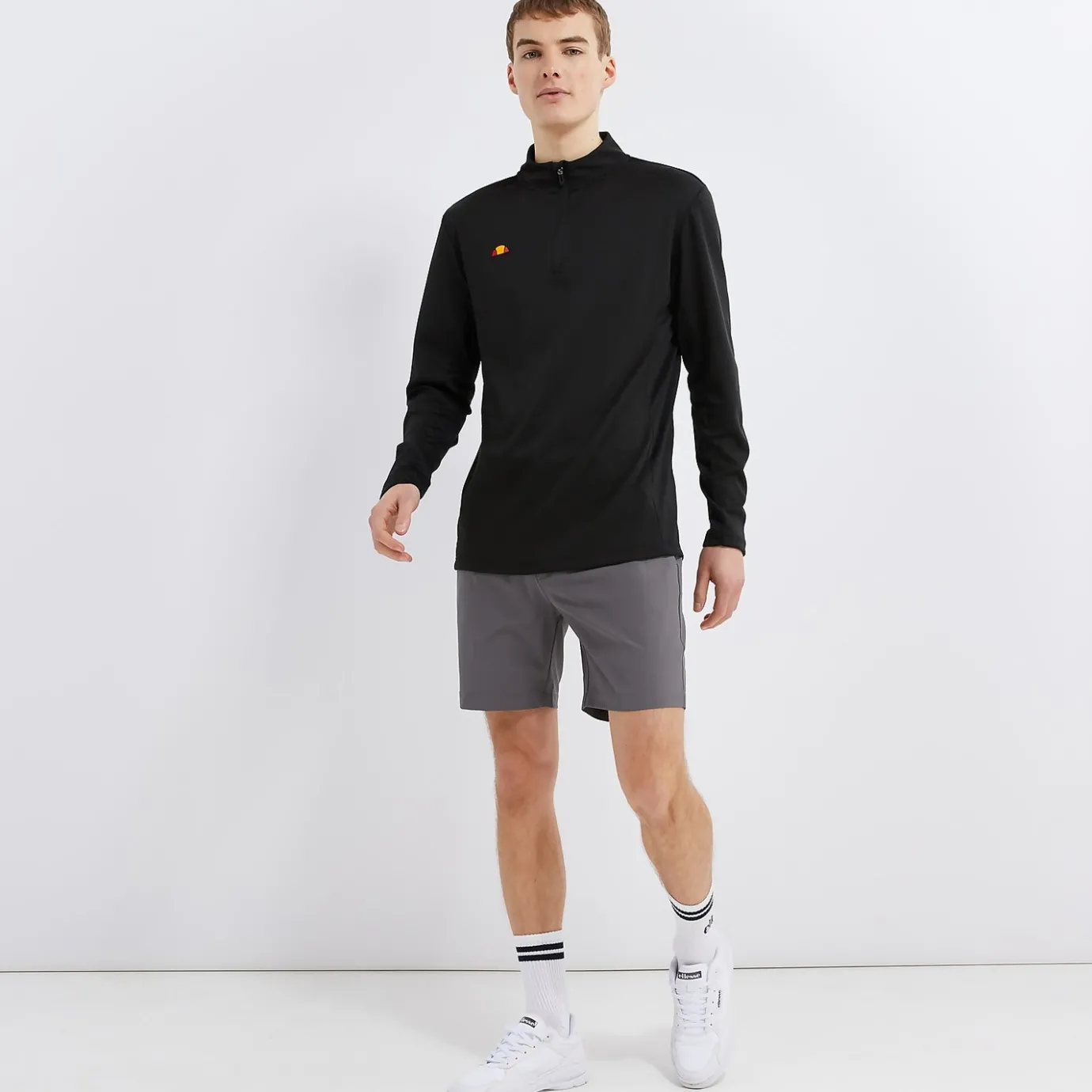 Ellesse Top Rolbi mit Halbreißverschluss für Herren Schwarz>Herren T-shirts