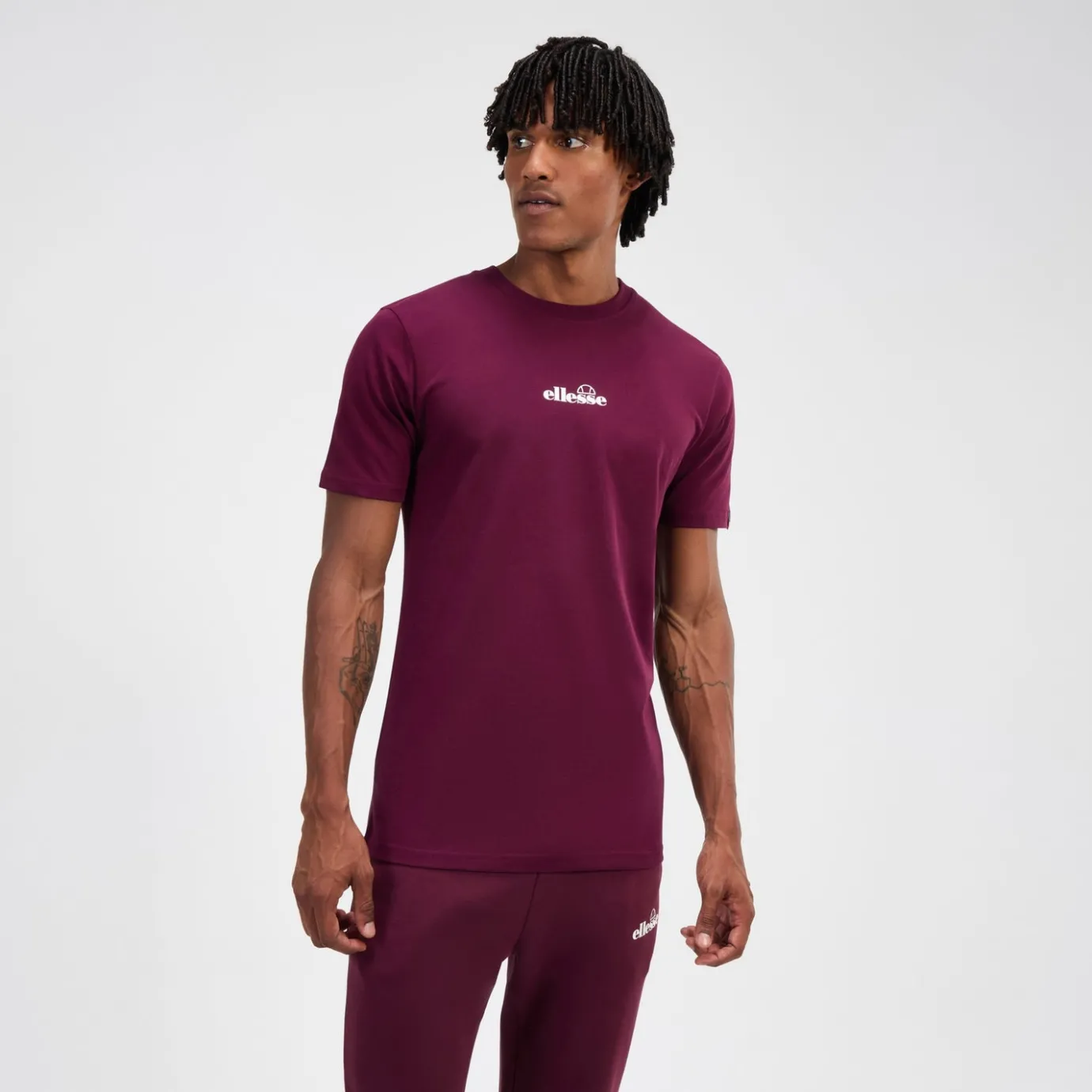 Ellesse T-Shirt Ollio für Herren Burgunderrot>Herren T-shirts